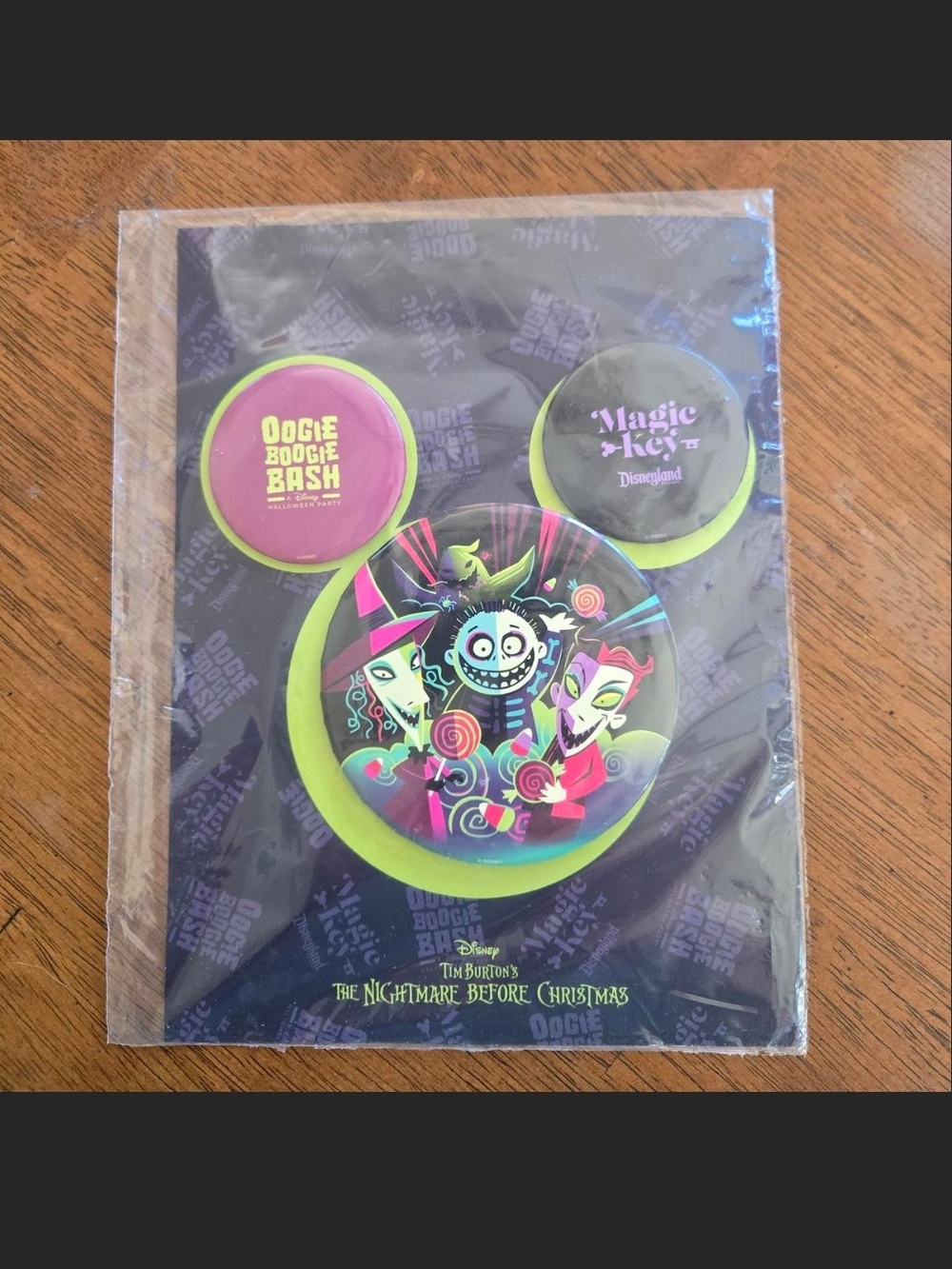 Disney Oogie Boogie Bash Pin/button Set 2025